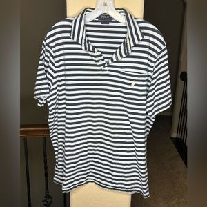 Polo by Ralph Lauren Classic Fit Striped Polo Shirt Size L 100% Cotton Preppy
